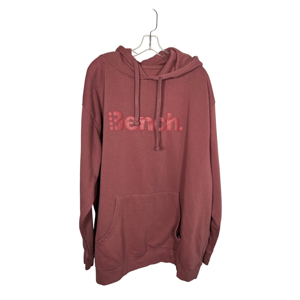 Bench Mauve Pink Relaxed Fit Pullover Hoodie Sweatshirt‎ Cotton Blend 3XL